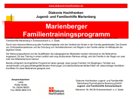 Marienberger Familientrainingsprogramme Power-Point