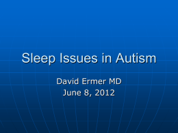 Sleep Issues in Autism