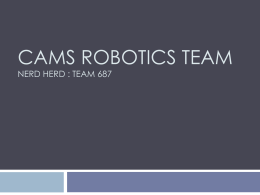 Administration asd - CAMS Robotics FIRST Team 687