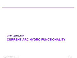 Current Arc Hydro Functionality