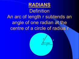 Radians Introduction
