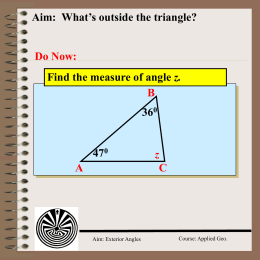 Exterior Angles of Triangle