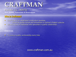 Before the build - Craftman.com.au