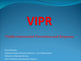PPT VIPR - National Homeland Security Association