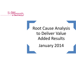 Root Cause Analysis Presentation - The Institute of Internal Auditors