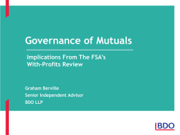 fsa with profits review - Association of Financial Mutuals