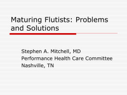 Maturing Flutists: Problems and Solutions