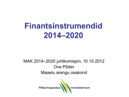Finantsinstrumendid 2014–2020