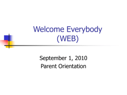 Welcome Everybody (WEB) - Carmenita Middle School