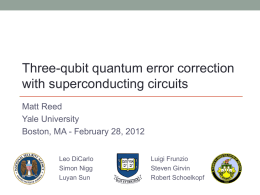 two qubit gates - Yale School of Engineering & Applied Science