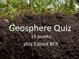 Geosphere Quiz - Baltimore City Public Schools