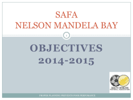 SAFA NELSON MANDELA BAY 2014