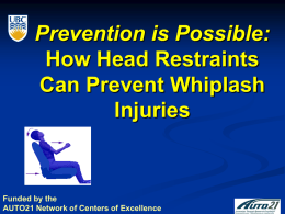 Preventing Whiplash - BC Injury Research and Prevention Unit