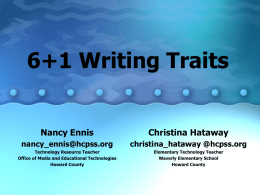 6+1 Writing Traits PowerPoint