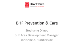 BHF prevention and care services