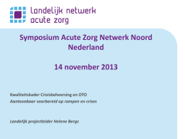 OTO Convenant 2008 - Acute Zorg Netwerk Noord Nederland