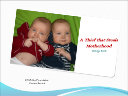 Postpartum depression: The Thief that Steals