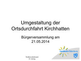 Vortrag von Frau Lüning, Landkreis Oldenburg