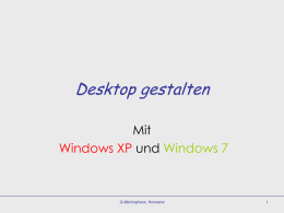 Ordnung auf dem Desktop - PC Senioren Club Konstanz