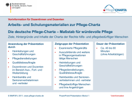 Die deutsche Pflege-Charta – Maßstab für würdevolle Pflege
