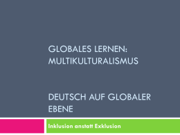 Globales Lernen Deutsch auf globaler Ebene