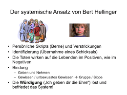 23. Der systemische Ansatz von Bert Hellinger (Becker)