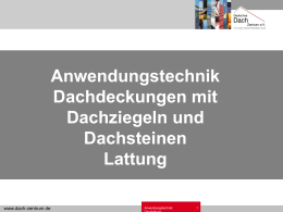 Anwendungstechnik_Dachlattung - Deutsches Dach
