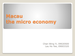 Macau the micro economy