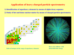 Application of heavy charged particle spectrometry