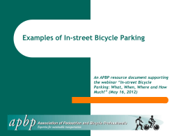 PPT - Association of Pedestrian and Bicycle Professionals