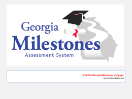 Georgia Milestones