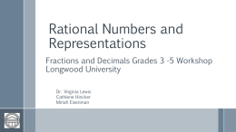 Fractions and Decimals Workshop
