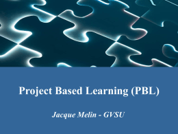 Project Based Learning (PBL) - Formative Assessment and