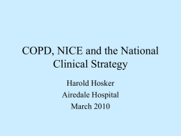 COPD NICE & Sprometry - Dr Hosker