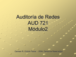 Auditoría de Redes AUD 721