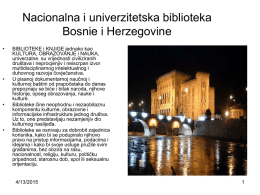 Nacionalna biblioteka i nasljeđe BiH