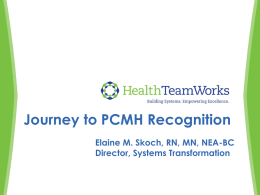 Transformation to a PCMH (cont.)