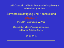 Institut für Psychologie AFP/Arbeitsstelle für Forensische Psychologie