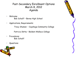 Post-Secondary Options - Berea City School District