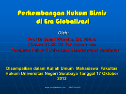HUKUM BISNIS - Prof. Dr. Jamal Wiwoho, SH, M.Hum
