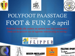 Bekijk hier de presentatie van Foot & Fun 2012