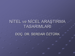 11-Nicel ve Nitel devam - Prof. Dr. Serdar ÖZTÜRK