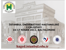 çalıştay programı - İstanbul Üniversitesi Hastaneleri