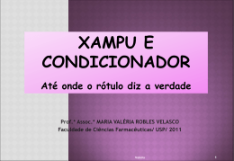 Claims de Xampu e Condicionador - Sociedade Brasileira do Cabelo