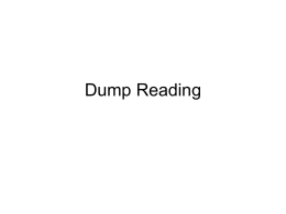 Dump Reading - Columbus State University