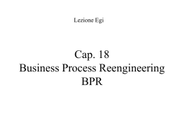 Cap. 18 BPR Business Process Reengineering