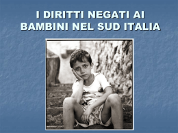 i diritti negati ai bambini nel sud italia