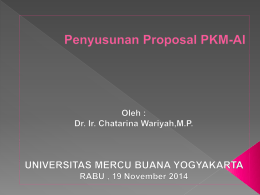 Penyusunan Proposal PKM-AI