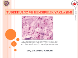 TÜBERKÜLOZ NEDİR - Türkiye Milli Pediatri Derneği