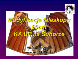 Modyfikacje teleskopu 60cm KA UP na Suhorze